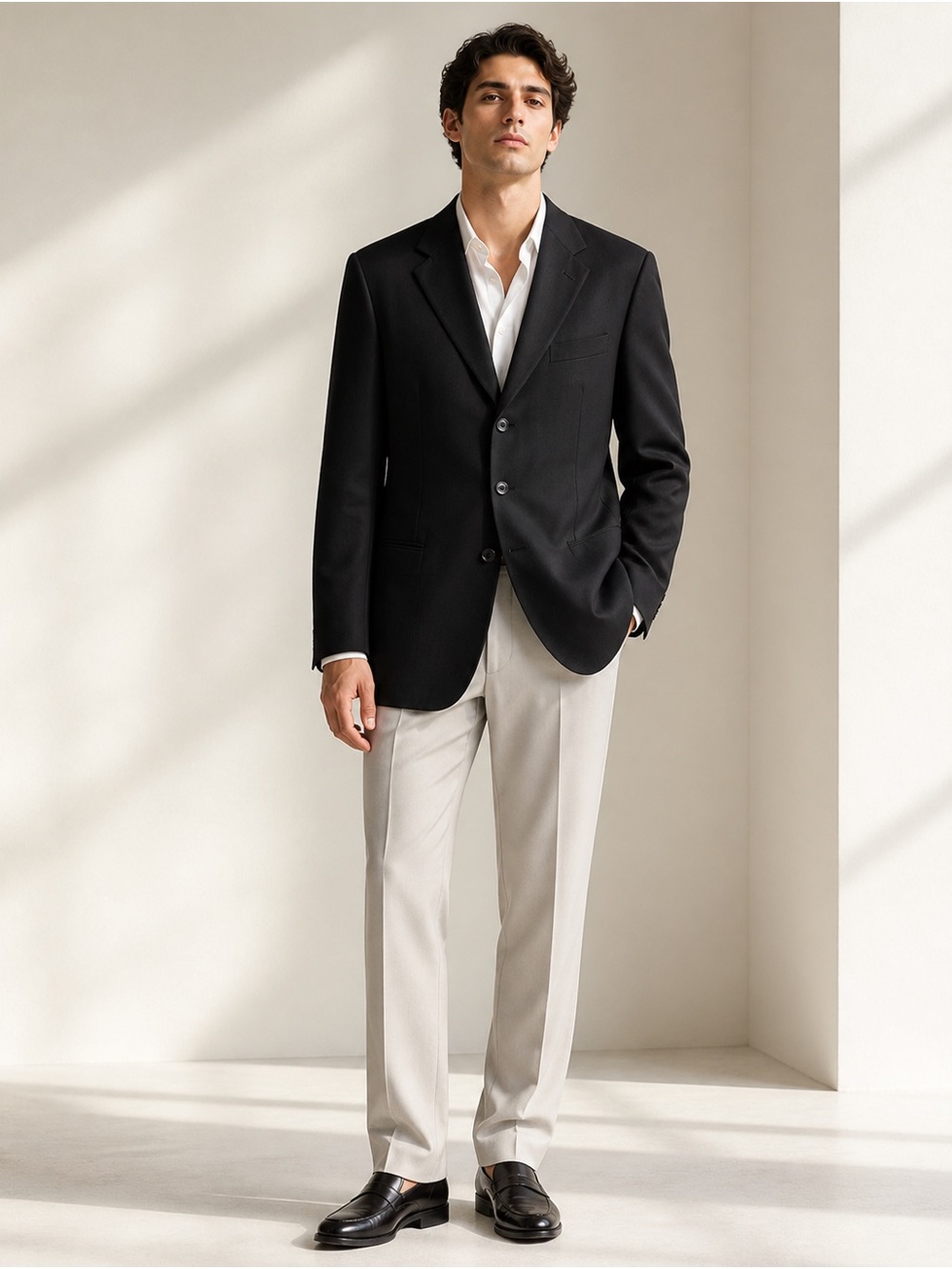 Armani Collezioni Black Single-Breasted Sport Coat